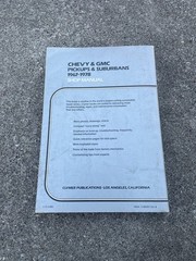 1967-1982 Chevy GMC C-Series PICKUPS- SUBURBANS Clymer Shop Manual Full Color