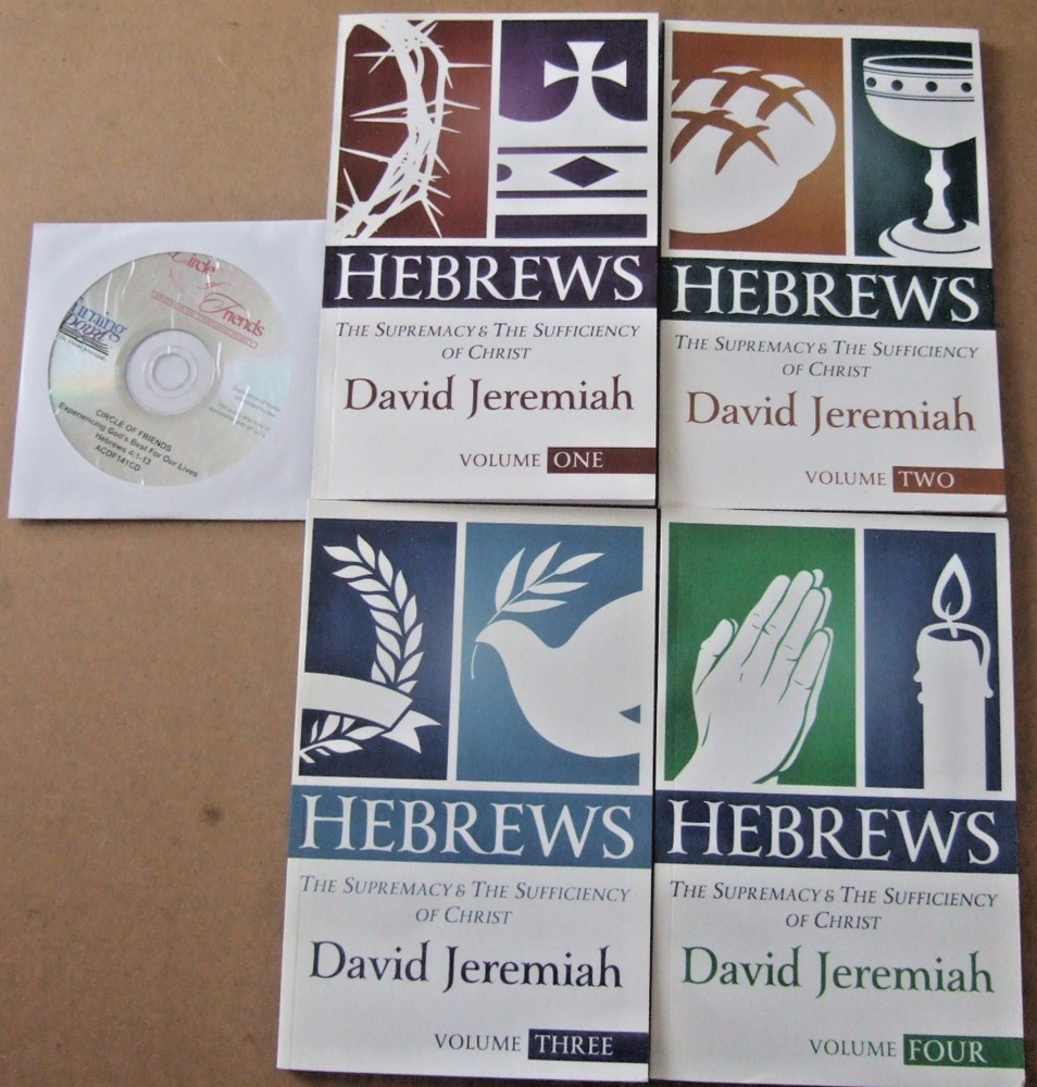 DR. DAVID JEREMIAH STUDY GUIDES HEBREWS SUPREMACY & SUFFICIENCY VOLUMES 1-4+