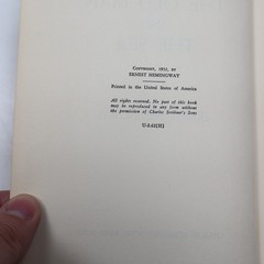 The Old Man and the Sea Ernest Hemingway 1952 1st Edition Charles Scribner’s