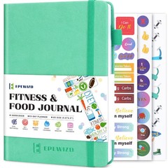 Food and Fitness Journal Hardcover Wellness Planner Workout Journal for Women…