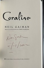 Coraline by Neil Gaiman Signed 1st Ed. 1st Prt