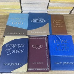 Lot of 5 David Jeremiah Leather Devotional Books Christian Set Leather READ