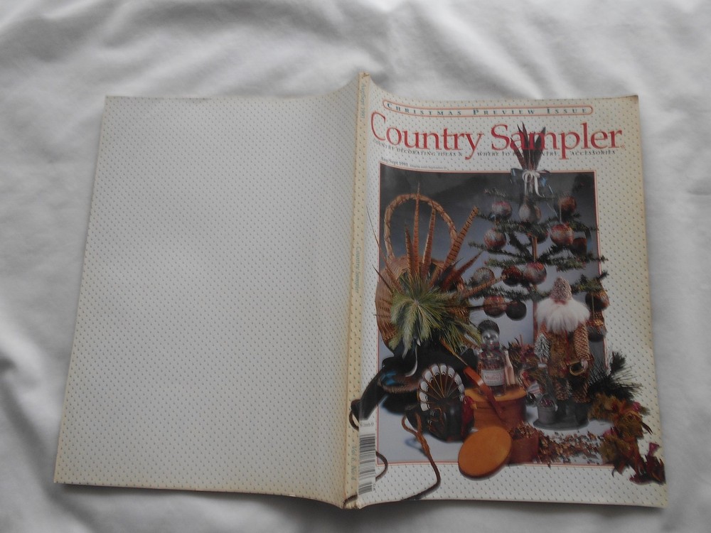 COUNTRY SAMPLER Magazine-AUGUST/SEPTEMBER,1991-CHRISTMAS PREVIEW ISSUE