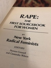 Rape The First Sourcebook for Women By New York Radical Feminists 1st Edition