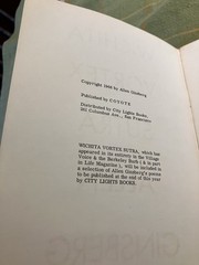 WICHITA VORTEX SUTRA ALLEN GINSBERG, Very Good Vintage Condition