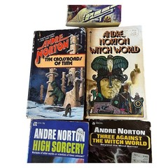 Lot of 5 Andre Norton Books Vintage Science Fiction Witch World 1953 To 1970