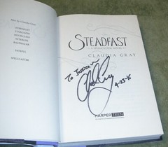 SIGNED ~ STEADFAST by Claudia Gray 2014 HC/DJ ~ 1st Edition 1st Print + Cover