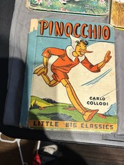 VINTAGE 6 BOOK BUNDLE LOT Mid Century 1930s-1960s Pinocchio Little Golden Wonder