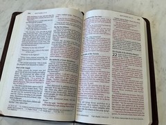Bible NIV 1984 Large Print Thinline Burgundy Bonded Leather Excellent Condition