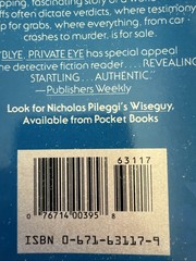 Blye, Private Eye by Nicholas Pileggi (1987, Mass Market) A4