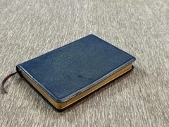 Vintage Holy Bible KJV Oxford Blue Morocco Leather Concordance Pocket Size Silk