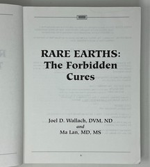 MEDICINE: Rare Earths: The Forbidden Cures by Joel Wallach & Ma Lan – 1994 PB