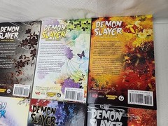 Demon Slayer Kimetsu No Yaiba Lot 6 Vol 1, 6, 8, 9, 10 & Water & Flame Eng Manga
