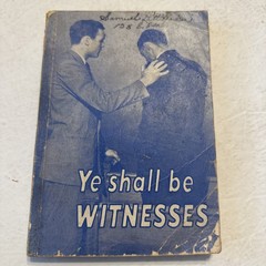 Ye Shall Be Witnesses Duane V Hurst 1952 Gospel Publishing House Pentecostal A/G