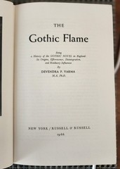 The Gothic Flame Devendra P Varma 1966 Russell & Russell Gothic Novel History