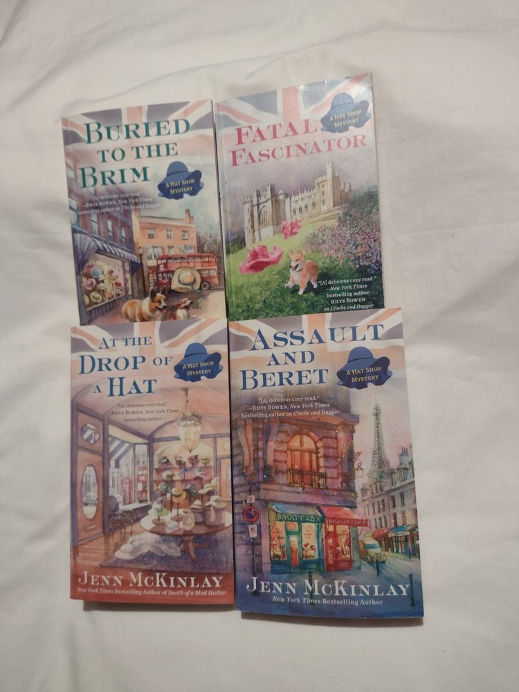 Lot of 4 Hat Shop Mystery books by Jenn McKinlay