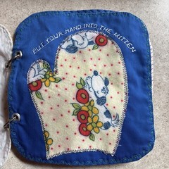 Vintage Handmade Children’s Quiet Soft Fabric Activity Busy Book 8.75” x 9.5”