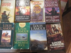 Old Western Paperback Books Lot of 29 Lamour Compton Johnstone etc Some Vintage