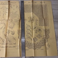 Rare Antique French Embroidery Pattern Sheet – Cendrillon Journal (October 1858)