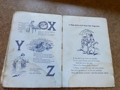 Nursery Rhymes from Mother Goose Lithographed on linen Indestructible 1890s