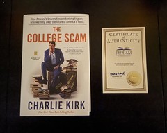 2022 1st Edition The College Scam By Charlie Kirk Signed, With COA