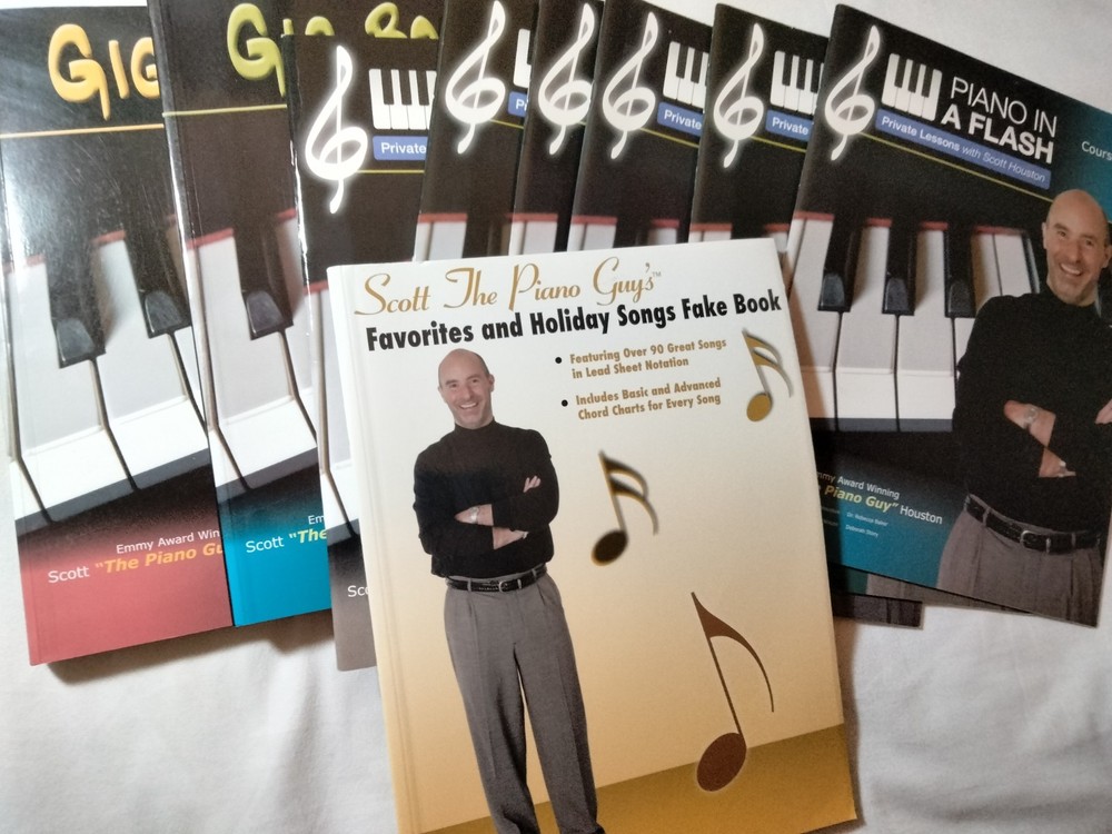Scott Houston Piano In A Flash- 1-6 Course – Gig Book 1 & 2 + Holiday Book LOT