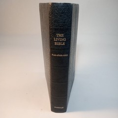 The Living Bible Paraphrased 1977 Compact Vintage Tyndale Black Bonded Leather
