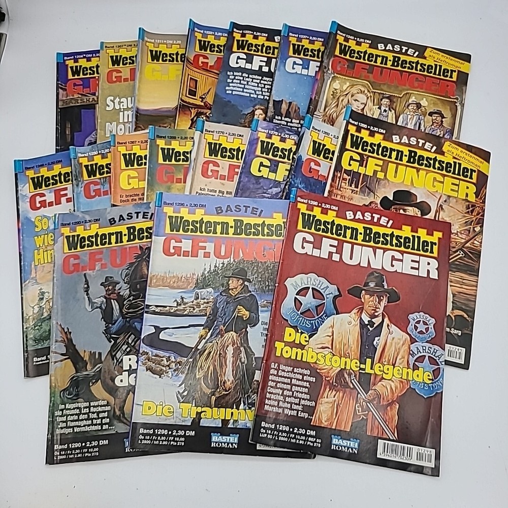 18 BASTEI Western-Bestseller G.F. Unger Pulp Fiction German Booklets Books