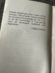 Questions & Answers On Bible Prophesy by Dr. Hilton Sutton 1982 Harrison House P