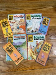 Highlights WHICH WAY USA Puzzle Books & Maps Montana Idaho Wyoming and Nebraska