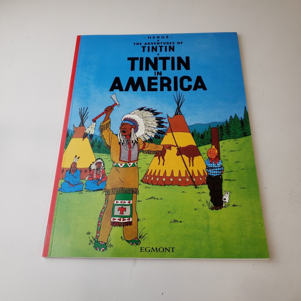 Tintin in America by Herge Softcover Egmont Graphic Novel Adventure Book