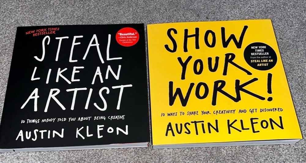 Austin Kleon Lot of 2 PB Books: Steal Like an Artist and Show Your Work!