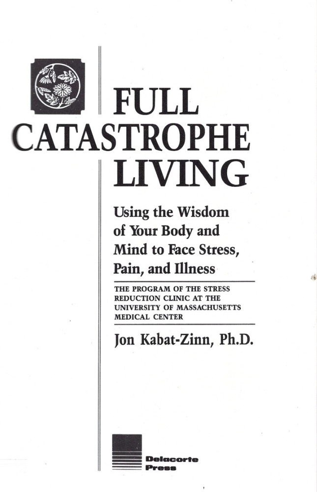 Full Catastrophe Living – HC 1990 Jon Kabat-Zinn No DJ Vintage
