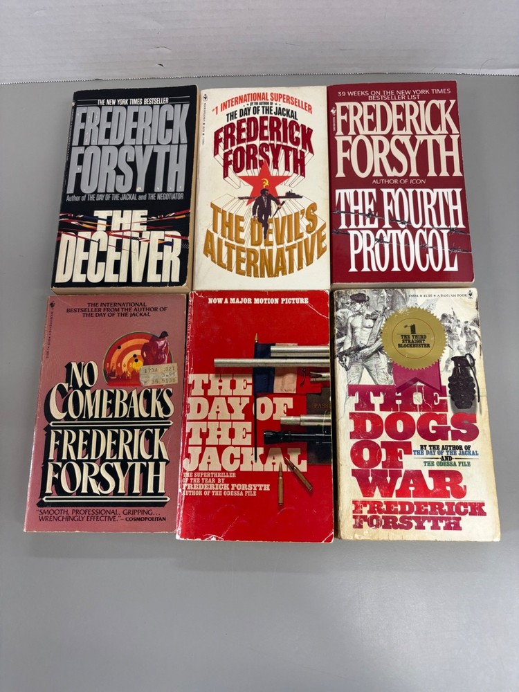 Frederick Forsyth Lot of 6 Paperbacks (See Photos for Titles)