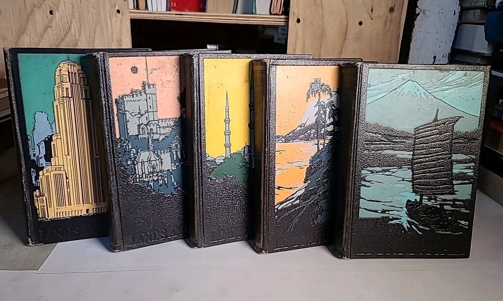 Lands and Peoples The World in Color Set of 5 Hardcover Volumes Grolier