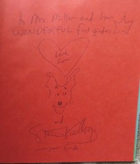 PREHISTORIC PINKERTON SIGNED STEVEN KELLOGG W/SKETCH- GREAT DANE DINOSAURS