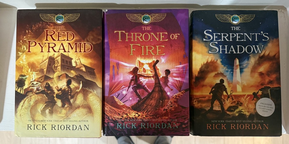 The Kane Chronicles Hardcover Set (3 Books) Riordan Red Pyramid Throne Fire