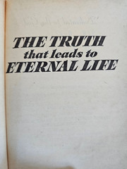Acceptable Vtg 1968 THE TRUTH THAT LEADS TO ETERNAL LIFE JEHOVAHS WITNESS HC