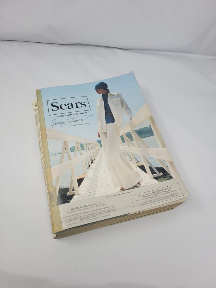 Vintage Sears Roebuck catalog book Spring Summer 1977 fashion household tools