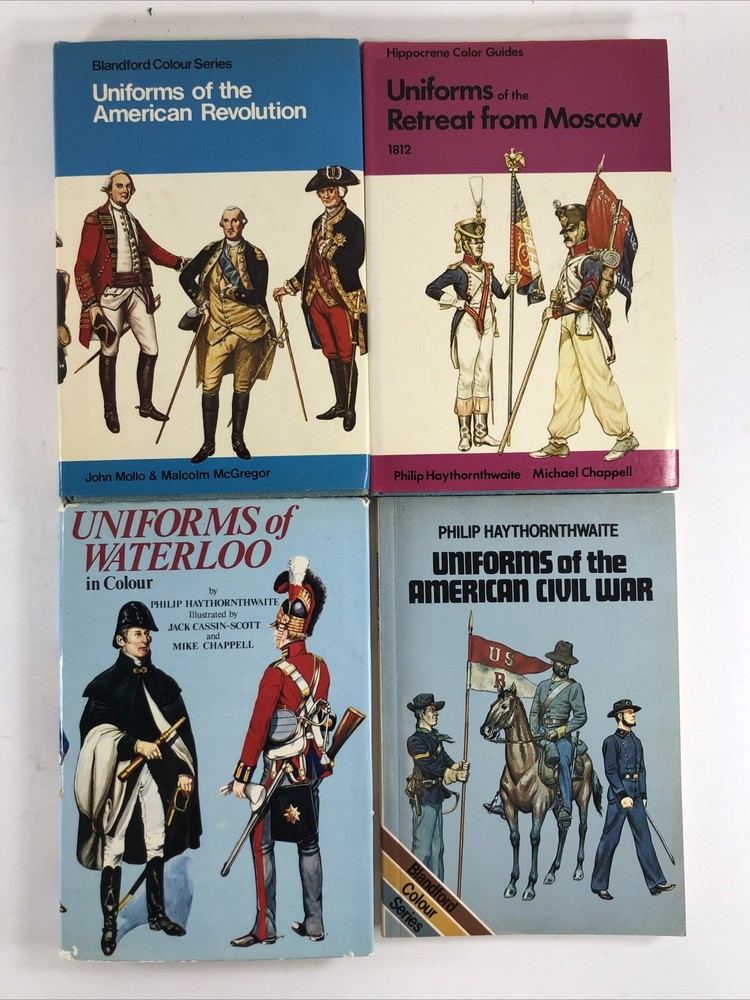 Uniforms of War Lot of 4 Waterloo Civil War American Blandford Press 1970s