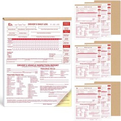 10 Pcs 8.5x11inch 2-in-1 Driver Log Books for Truckers Dot Book Driver…