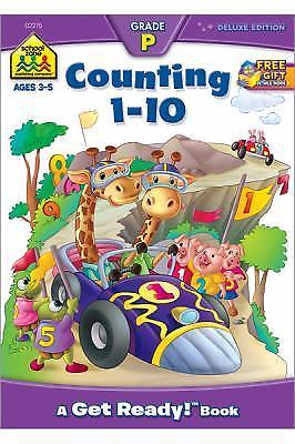 School Zone Counting 1-10 Workbook: 64 Pa- paperback, School Zone, 9781589473485