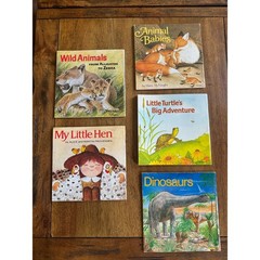 Vintage Dinosaurs My Little Hen 1970s Random House Book Lot