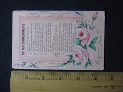 Vintage Ten Commandments Postcard [Warner Press] Undated