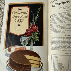 Antique Calumet Baking Powder Cookbook 16 Ed 1920s Recipes Photos Chicago IL vtg