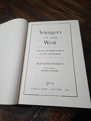 Voyagers to the West by Bernard Bailyn; First Edition