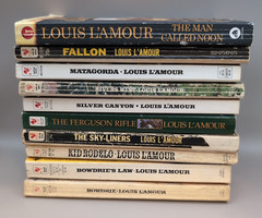 Louis Lamour Lot Of 10 Western Titles Various Age And Conditions See Photos