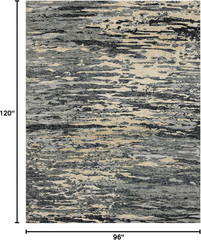 Scott Living Huron Modern Abstract Stripe Charcoal 8′ x 10′ Area Rug