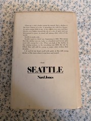Seattle by Nard Jones (Hardcover) First Edition