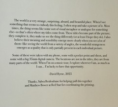 David Byrne Voyage Of Discovery -Signed Autographed 2025 VIP Photo Book